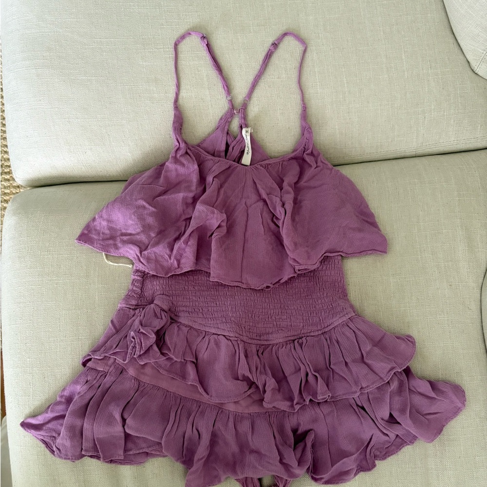 Olivaceous Lavender Ruffled Dress - Picture 2 of 5